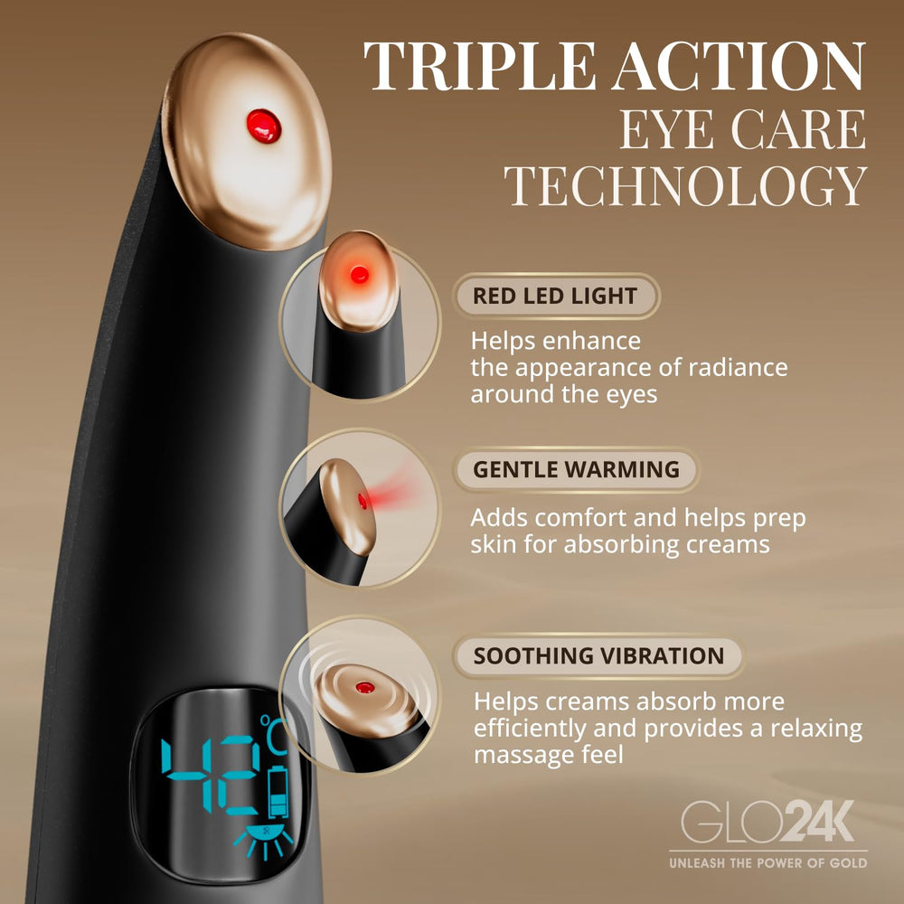 GLO24K fine lines smoothing tool for the delicate eye area.