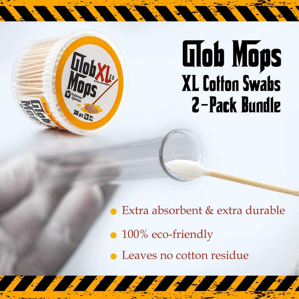 Glob Mops XL Cotton Swabs 2.0 makeup removal use for precise retouching.
