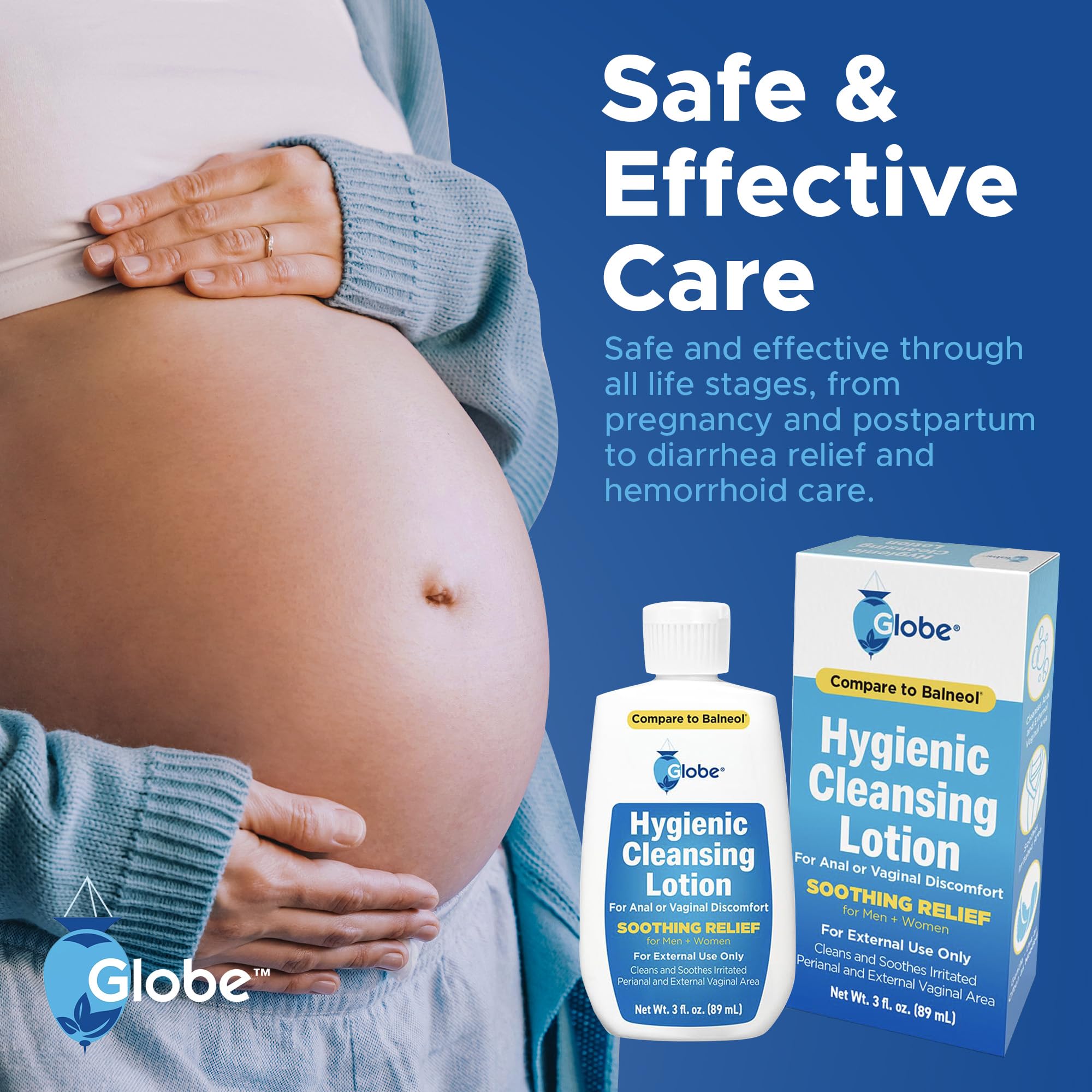 Producto para hombres y mujeres con Globe Hygienic Cleansing Lotion.