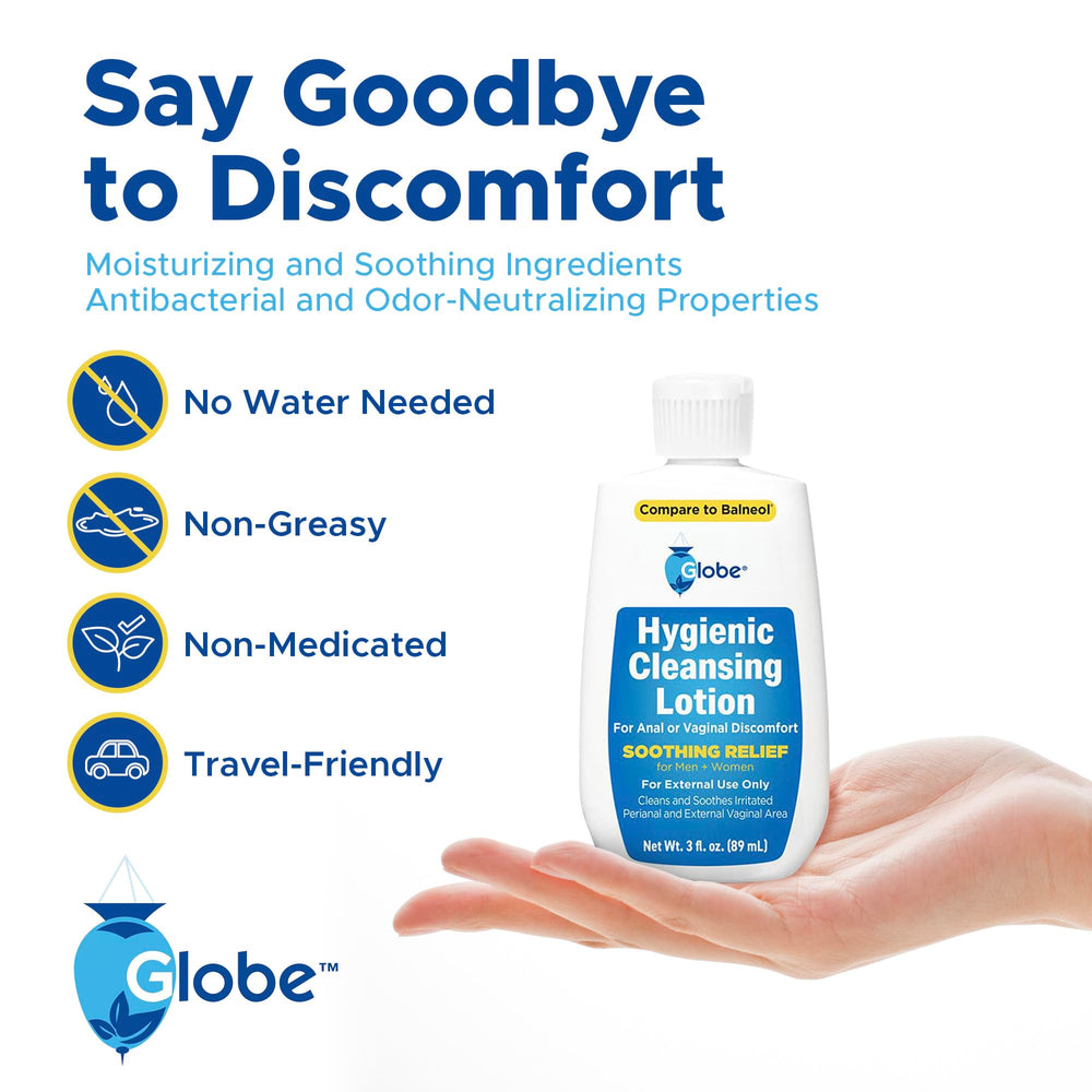 Uso práctico en viaje con Globe Hygienic Cleansing Lotion.