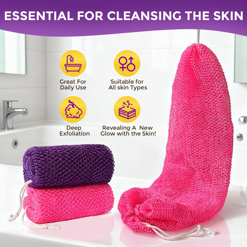Glochin esponja de nylon y resina, tejido duradero para baño