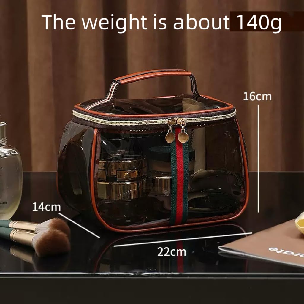 GLOLOOS New Retro Vanity Bag water-resistant transparent PVC protects contents