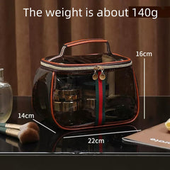GLOLOOS New Retro Vanity Bag water-resistant transparent PVC protects contents