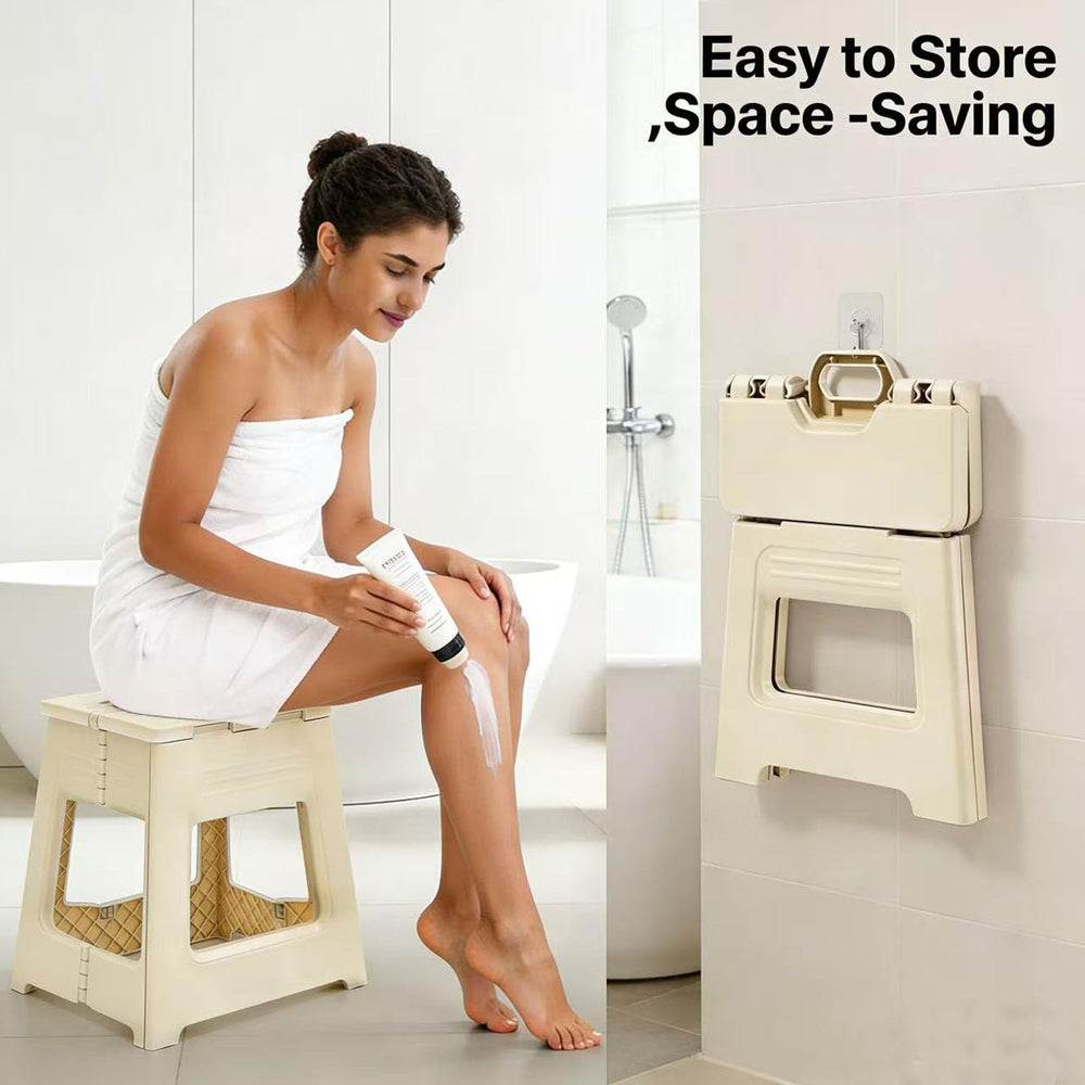 Glooyoderr durable waterproof plastic stool for humidity-rich bathrooms.