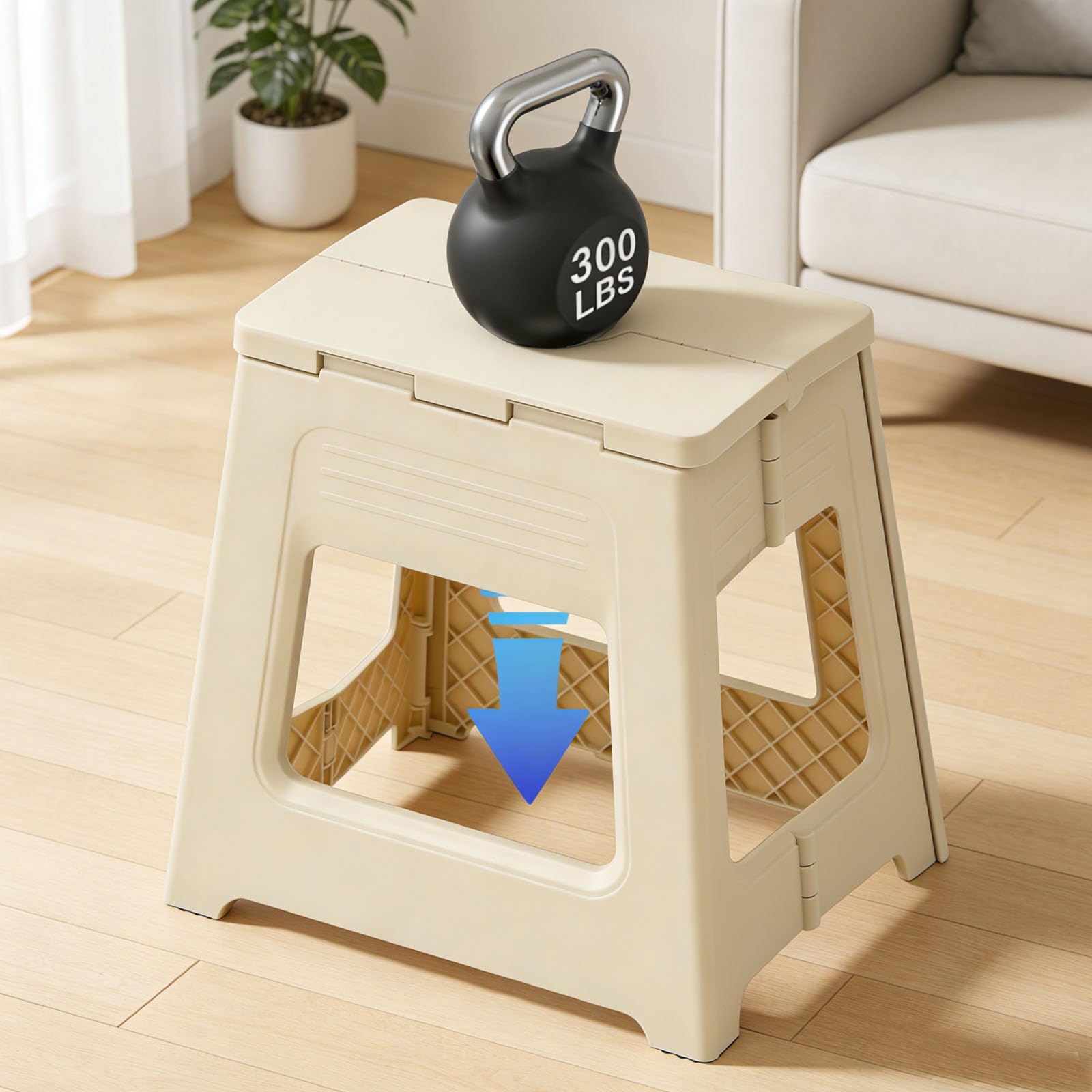 Glooyoderr waterproof stool is easy to wipe clean after showers.