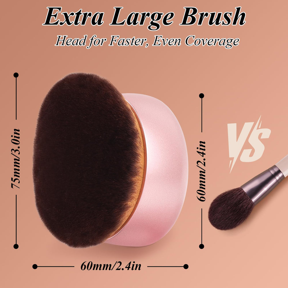 Non-slip ergonomic handle for precise application, even with lotion.