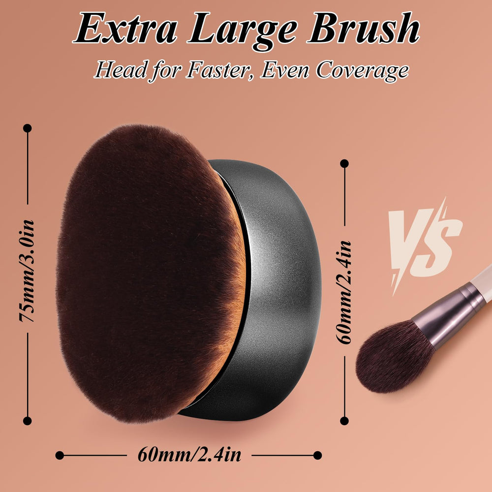 Dense, silky bristles gliding for even, streak-free coverage