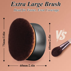 Dense, silky bristles gliding for even, streak-free coverage