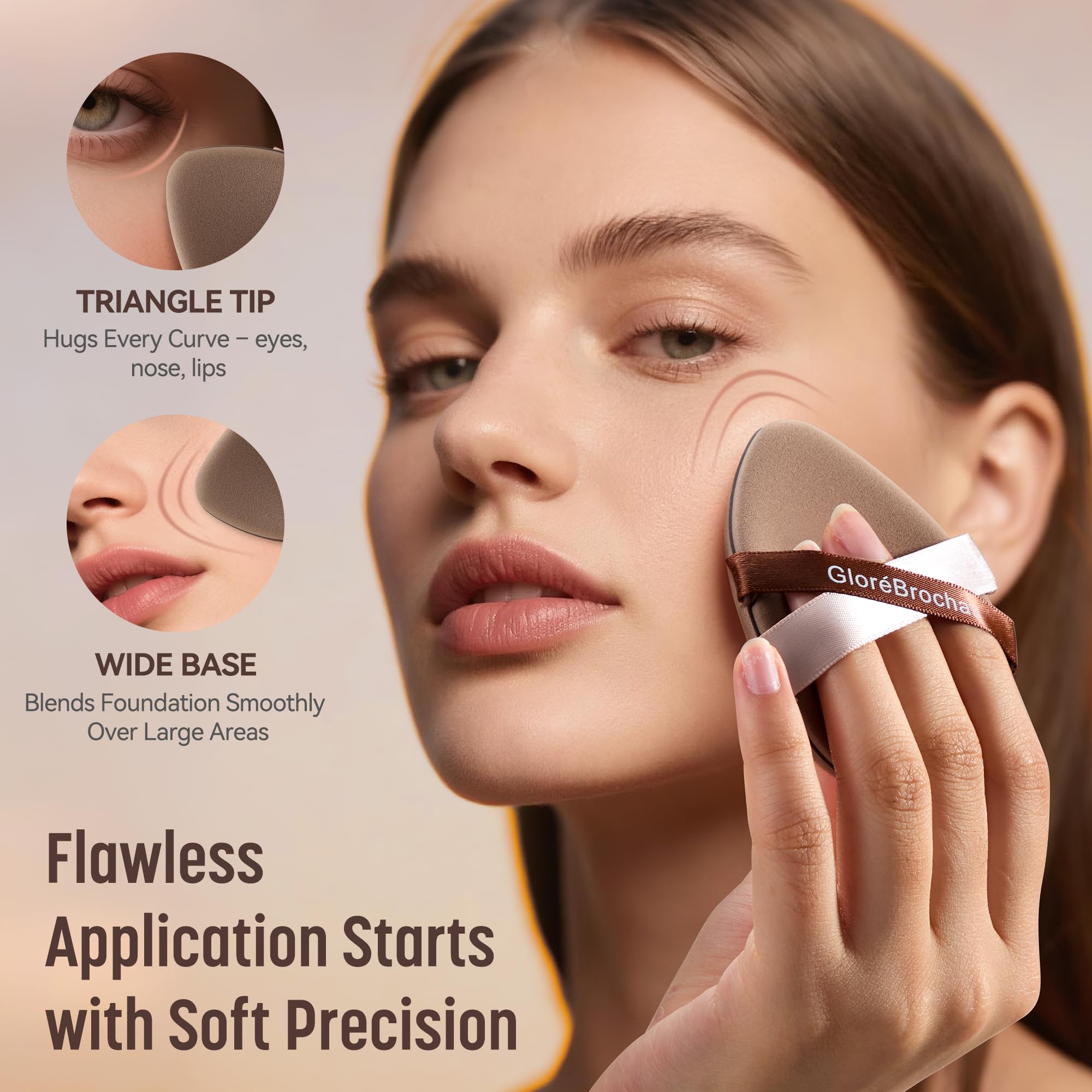 GloréBrochas dense foam sponge minimizes product absorption for savings