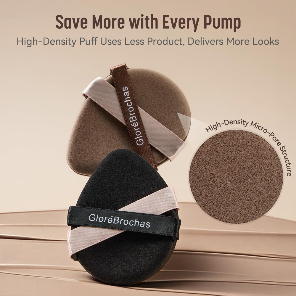GloréBrochas marshmallow-soft sponge blends smoothly on skin