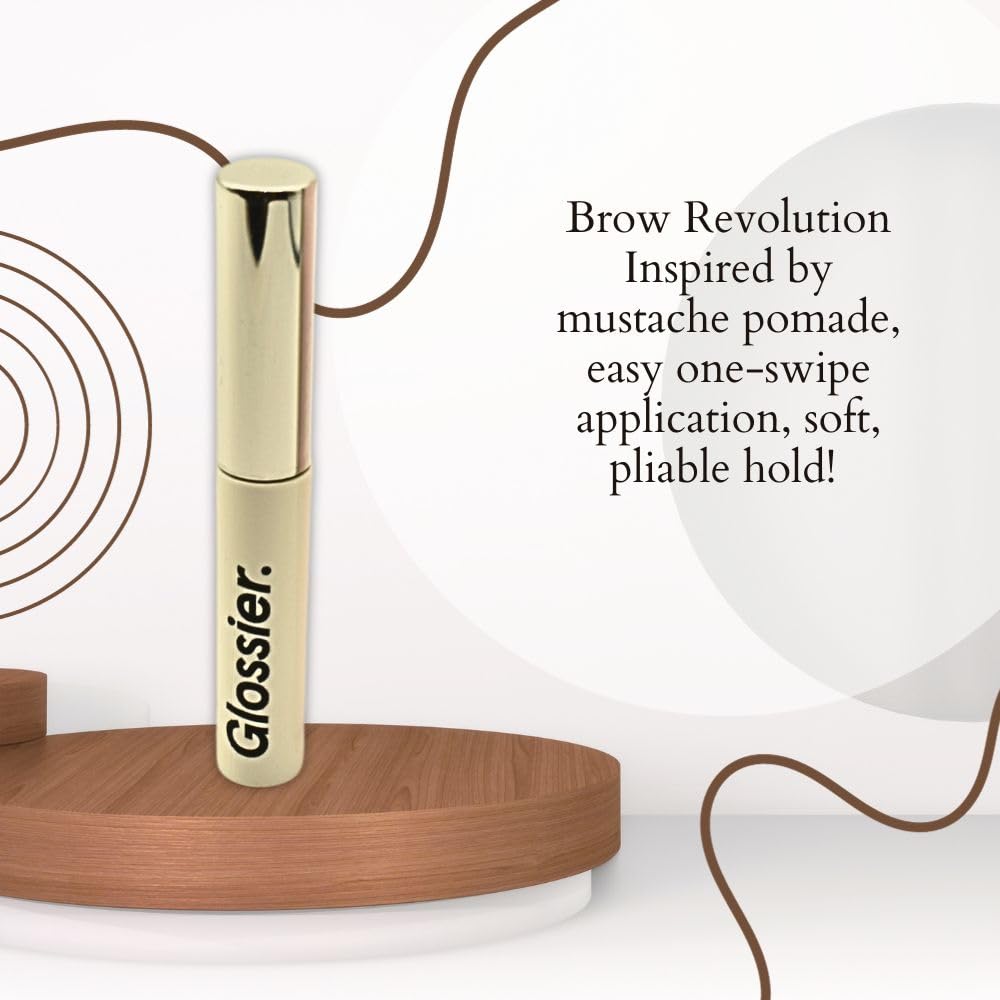 Close-up of finished look: Glossier Boy Brow Blond delivers a soft hold on brows.