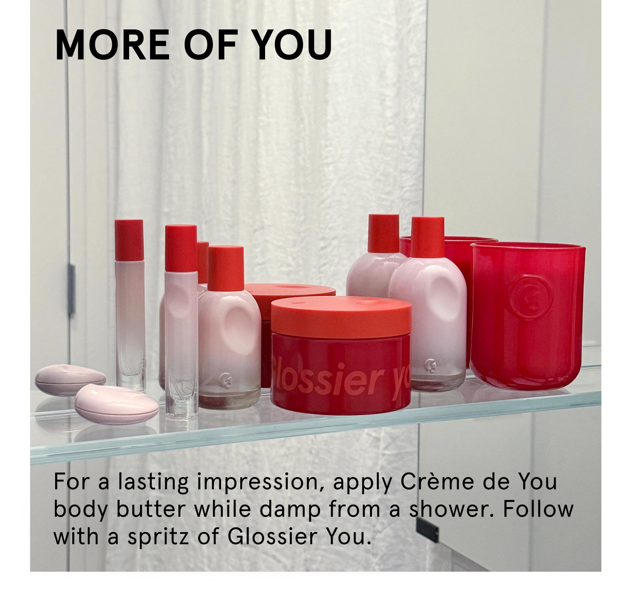 Glossier Crème de You ofrece absorción rápida y acabado sedoso.