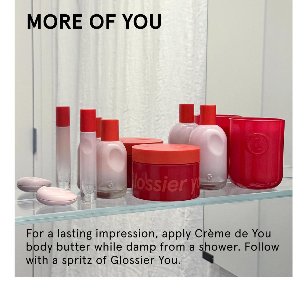 Glossier Crème de You ofrece absorción rápida y acabado sedoso.