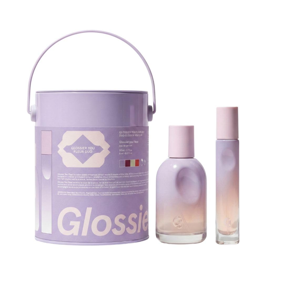 Glossier You Fleur bottle front view with thumbprint detail and fresh floral scent.