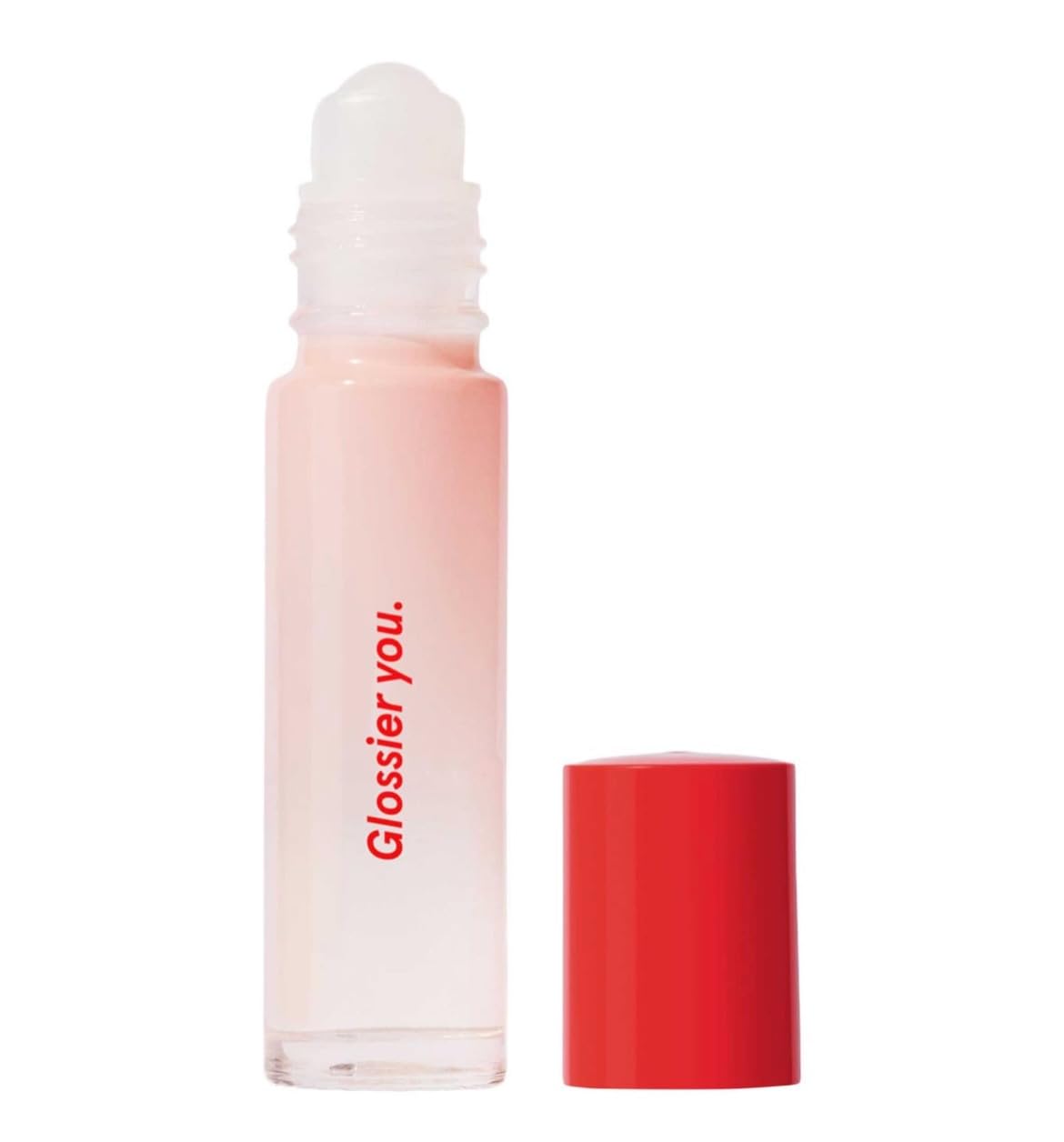 Close-up of Glossier You packaging highlighting pink pepper and iris.