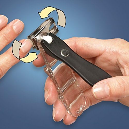 GlossyEnd EZ Grip swivel action clipper in use
