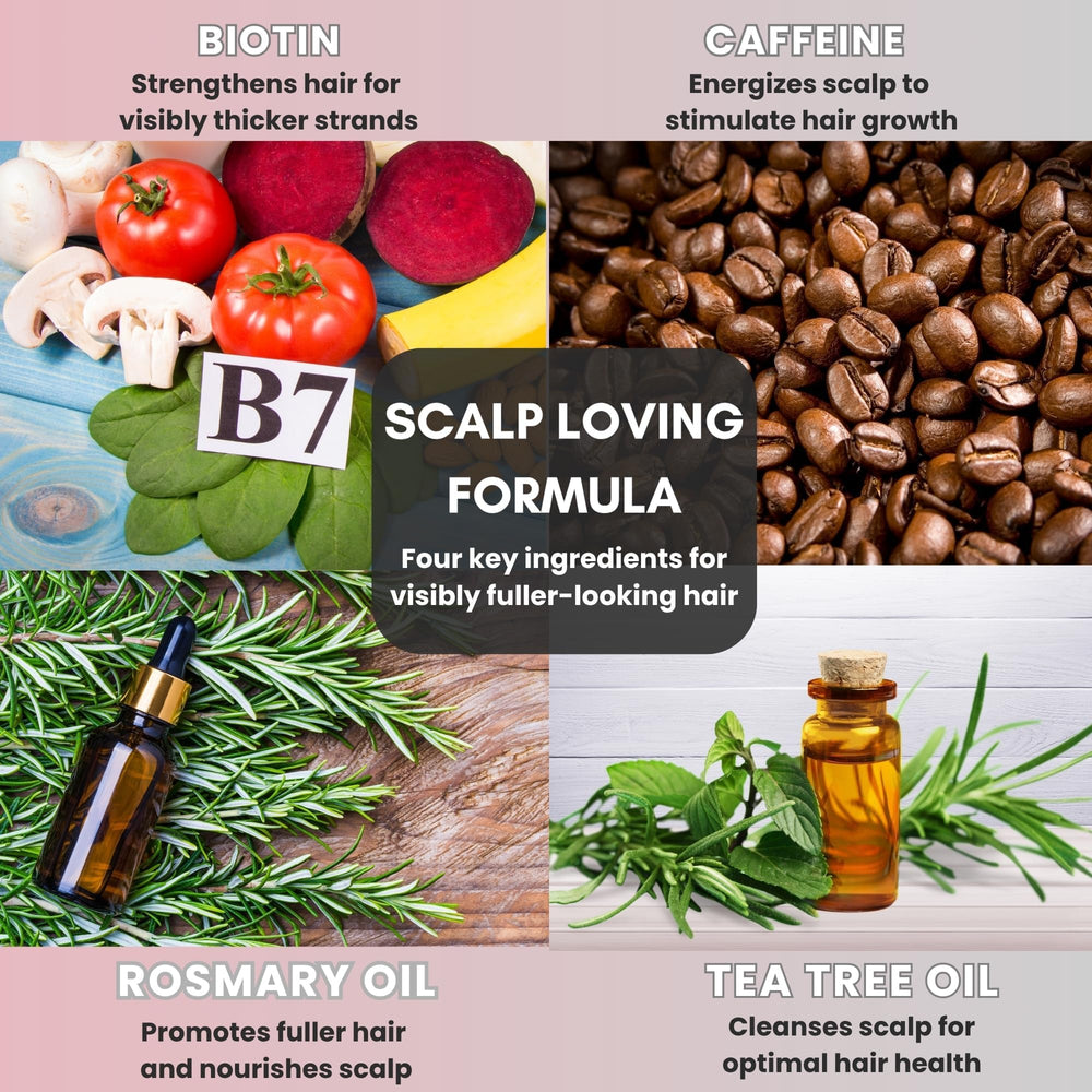 Glov Beauty botanical extracts tea tree rosemary peppermint soothe and refresh the scalp.