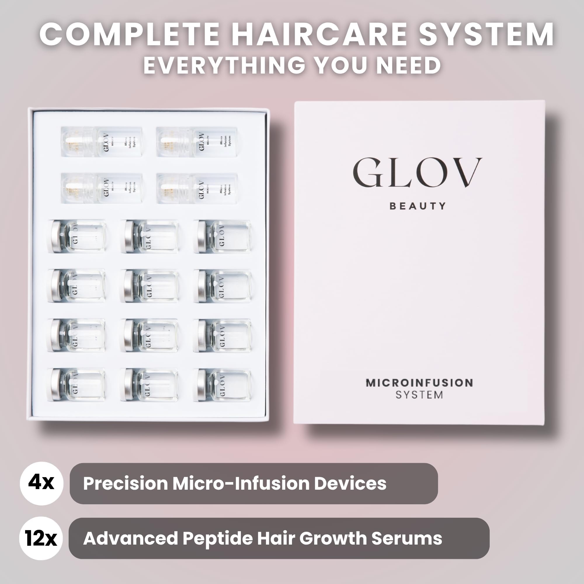 Glov Beauty gold derma stamp head provides precise scalp stamping for even serum delivery.