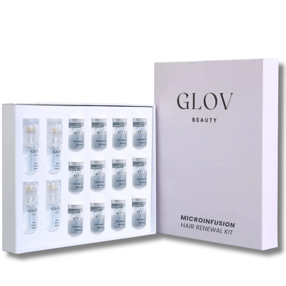 Glov Beauty micro infusion hair renewal kit for at home scalp care and fuller looking hair.