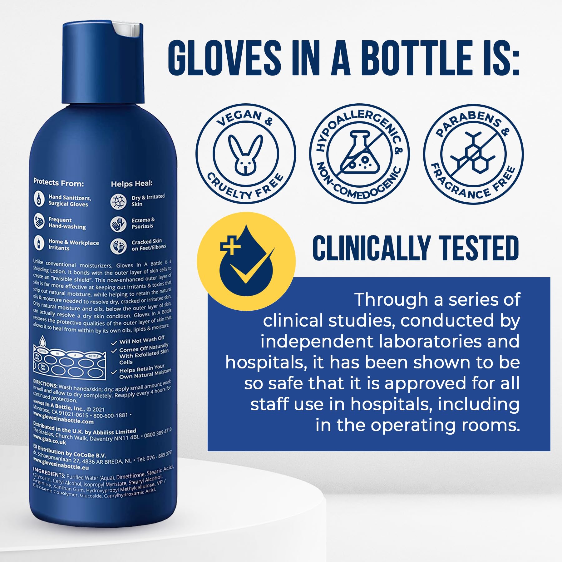 Gloves In A Bottle TSA-approved packaging fits easily in carry-on bags.