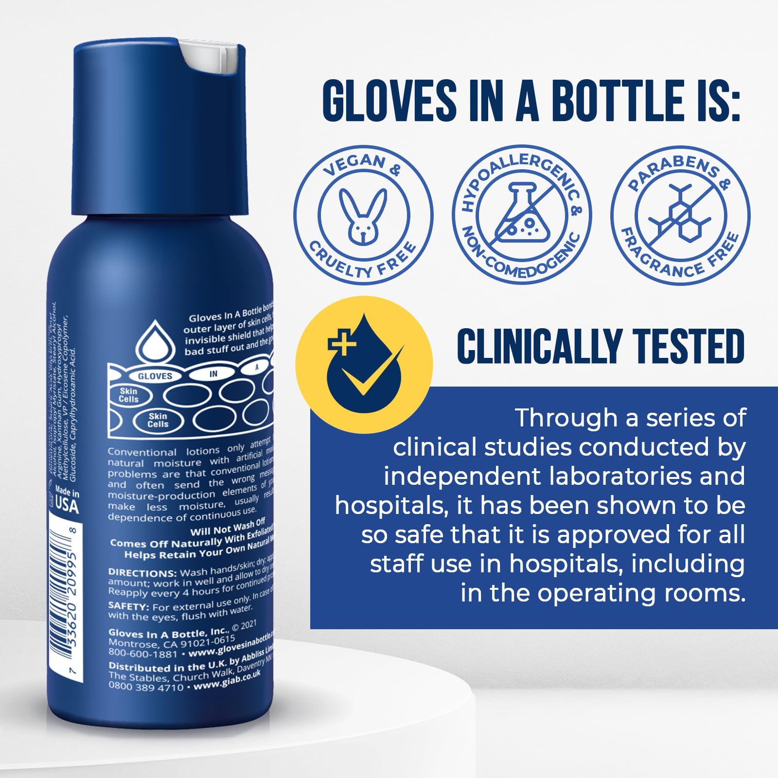 Gloves In A Bottle water-resistant hydration helps hands stay moisturized between washes