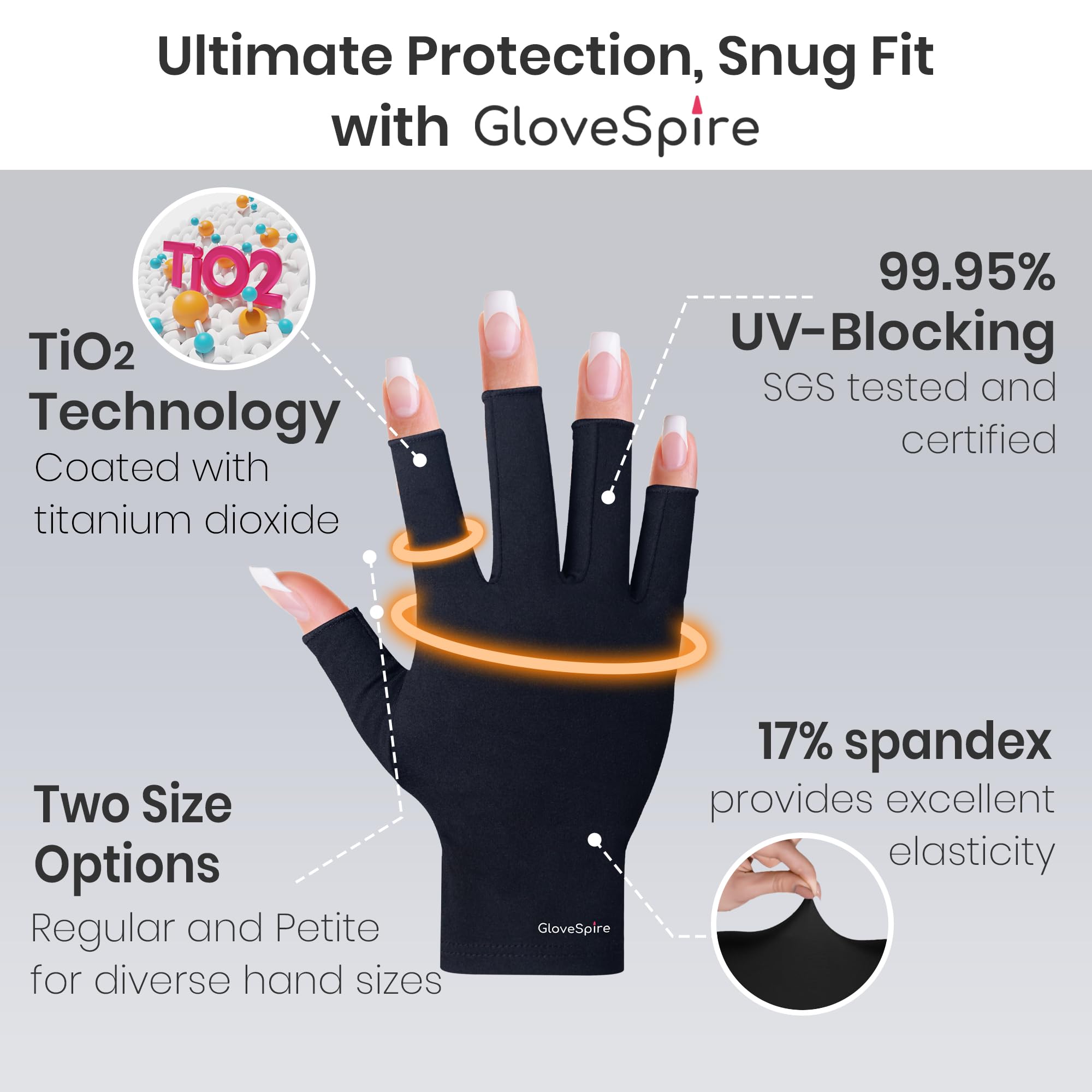 Guante GloveSpire duradero y lavable para uso frecuente.