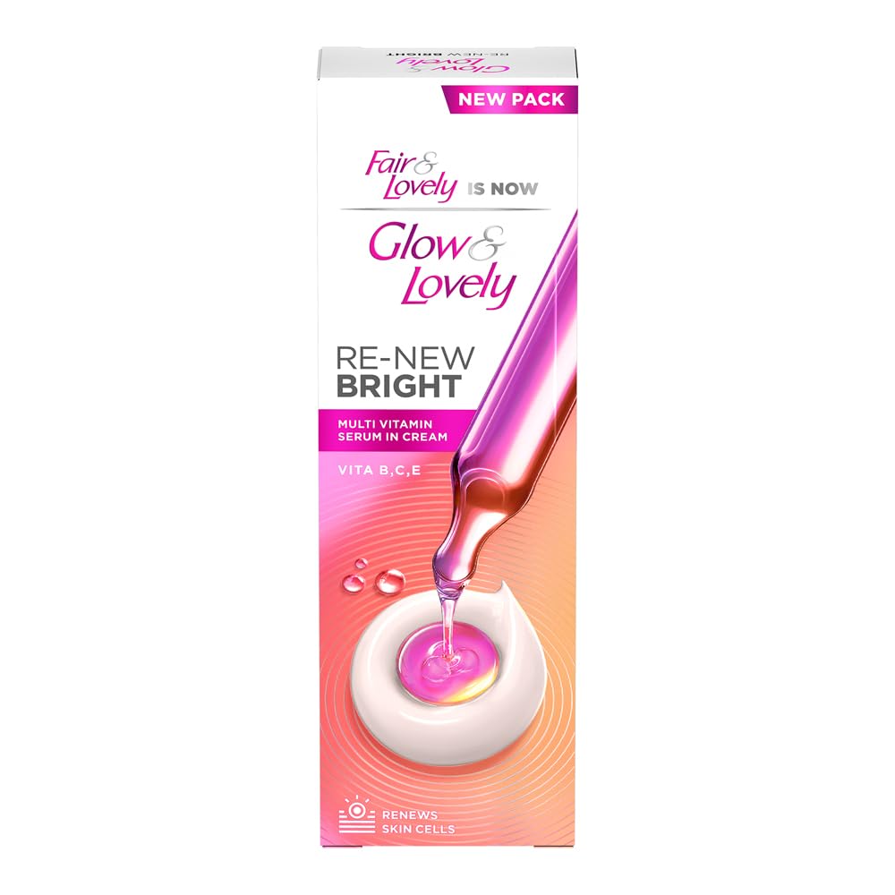 Glow & Lovely Re-New Bright: bote de 50 g para uso diario y piel hidratada