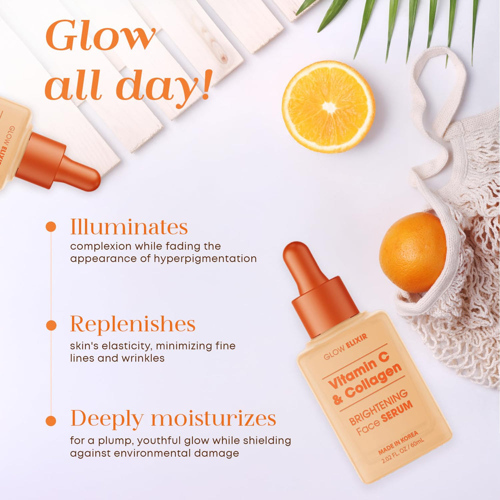Glow Elixir Serum Textura ligera facilita absorción rápida.