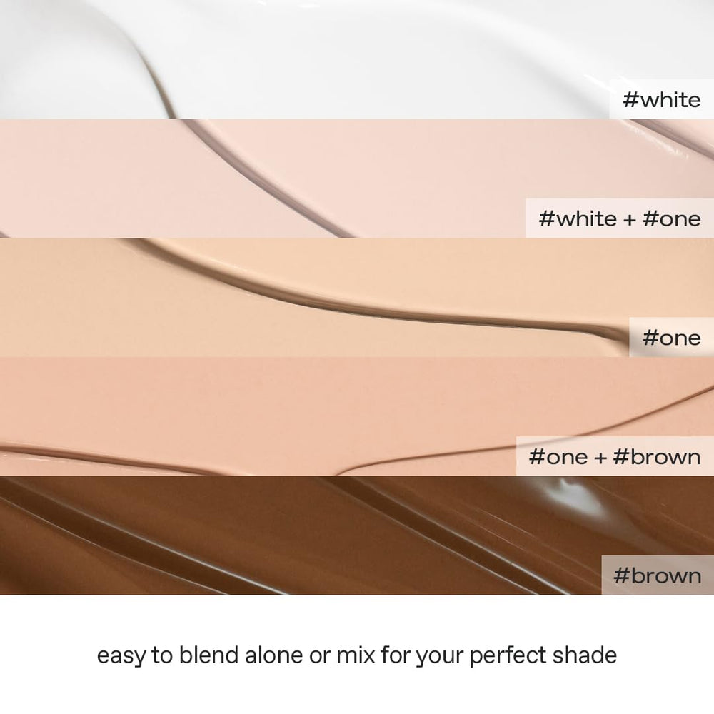 Glow mini blemish balm white creamy blend on hand demonstrates breathable coverage