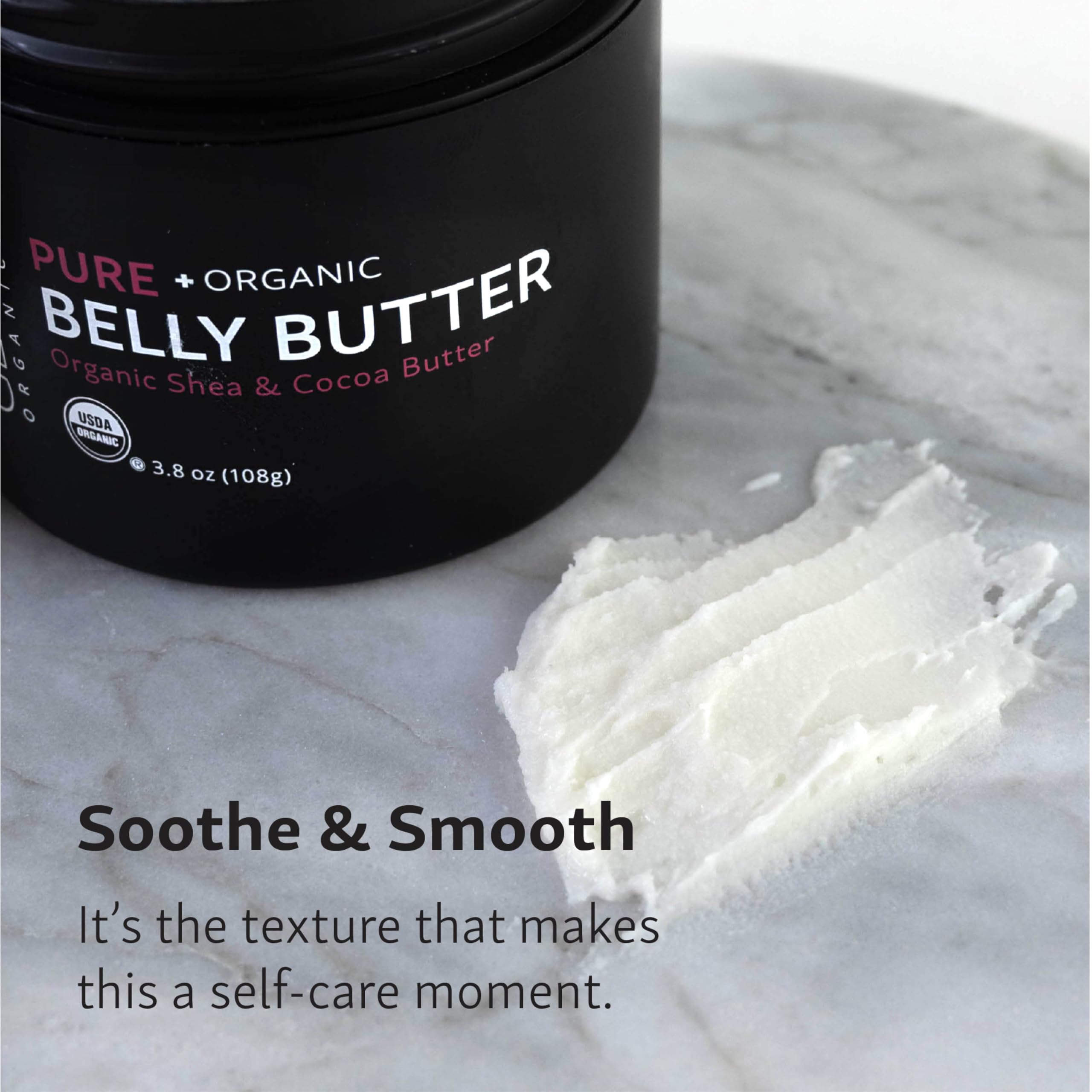 Glow Organics Belly Butter fragrance-free formula suitable for sensitive skin during pregnancy