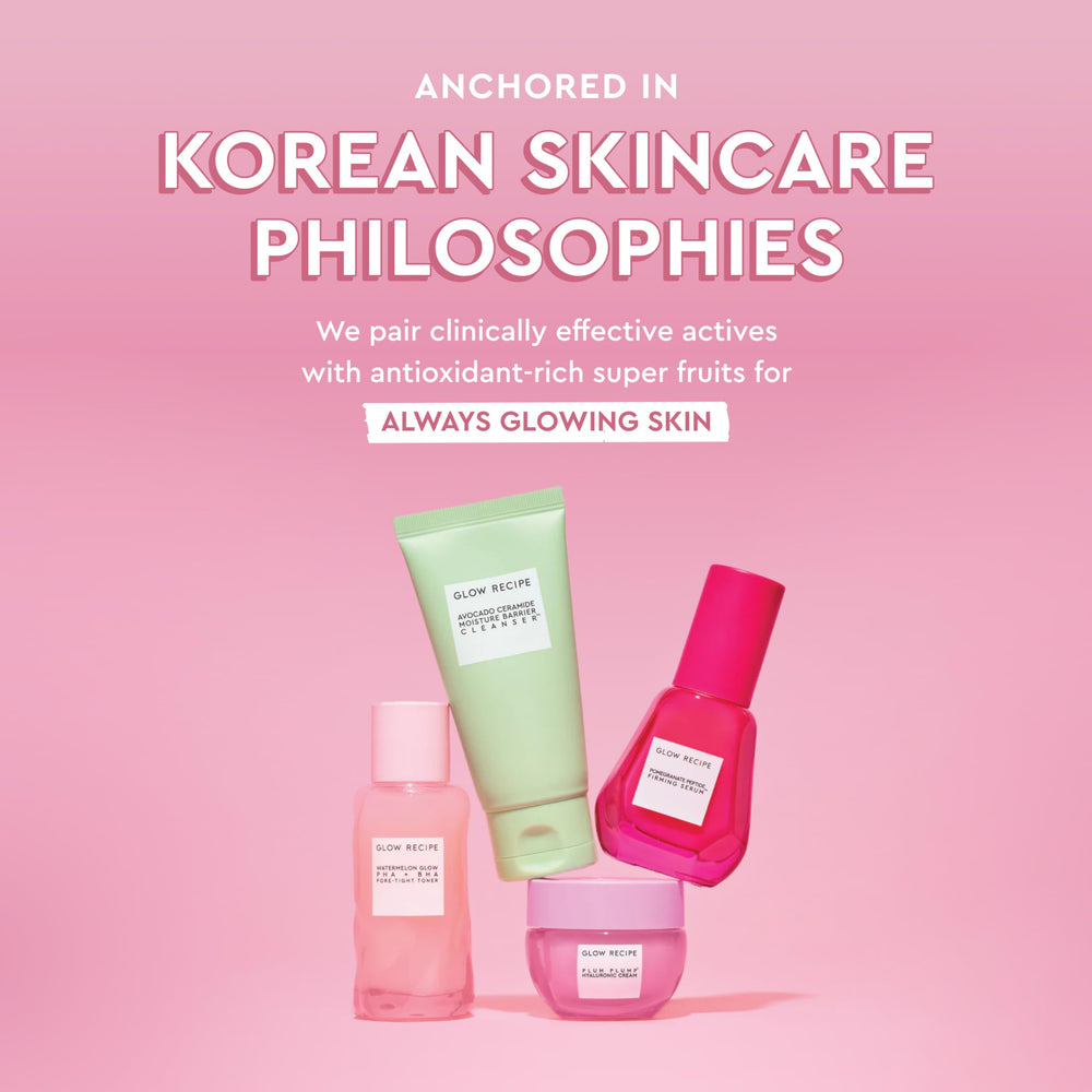 Applying Glow Recipe on clean skin with gentle patting technique