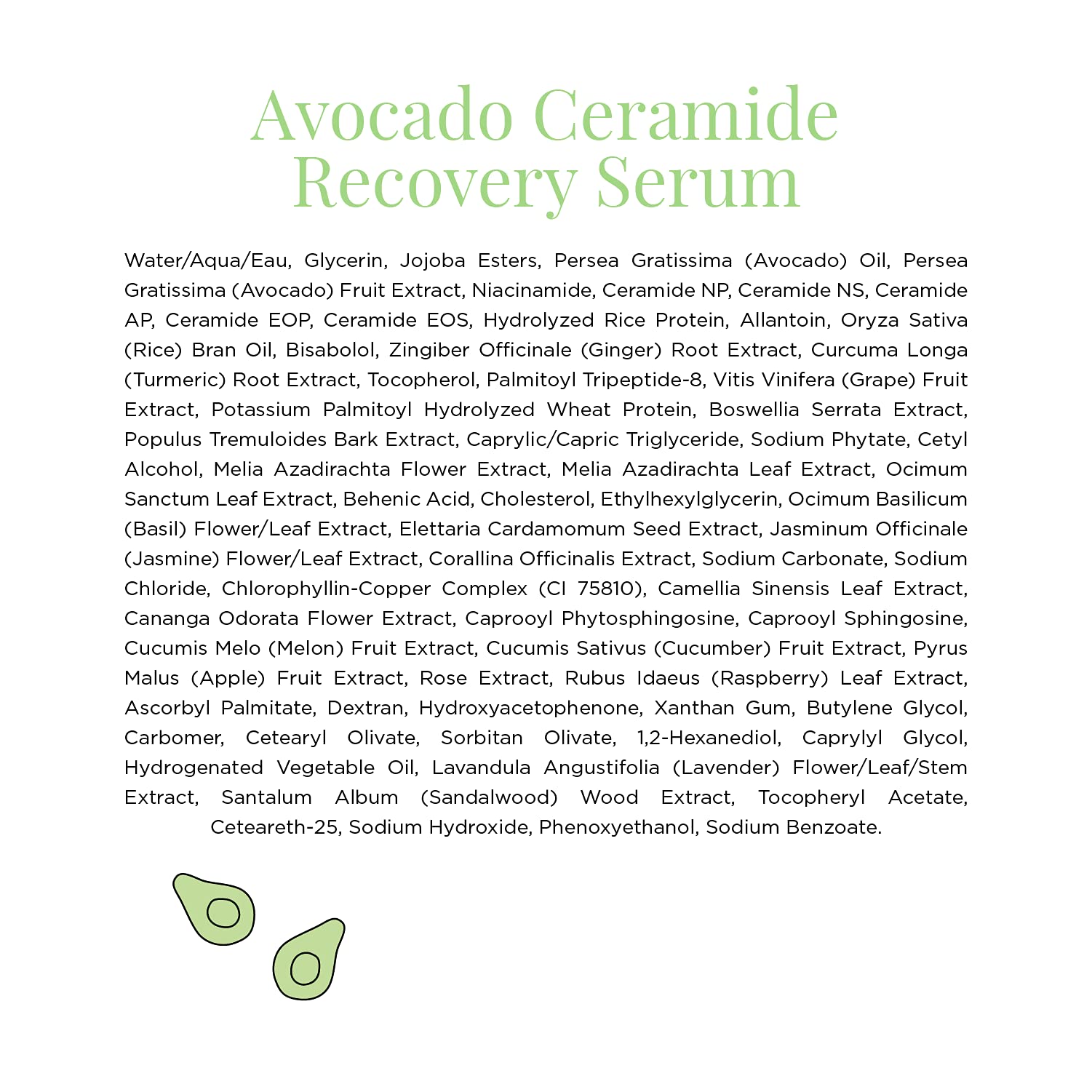 Glow Recipe Avocado Ceramide Serum on porcelain skin tone glow