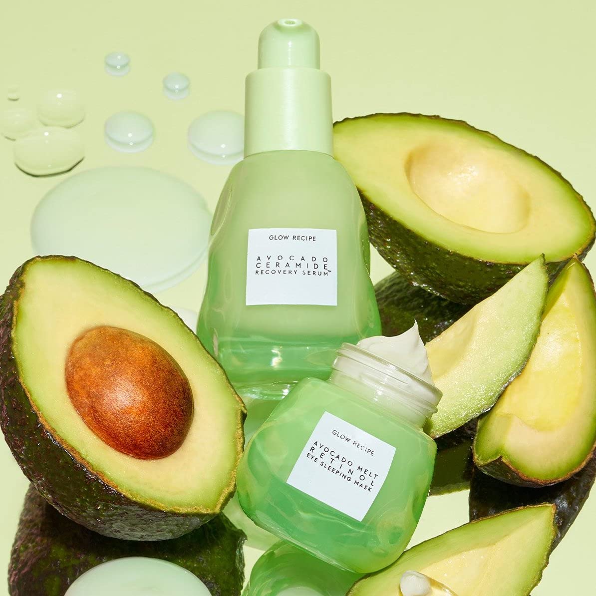 Glow Recipe Avocado Ceramide Serum routine shot suitable for day or night