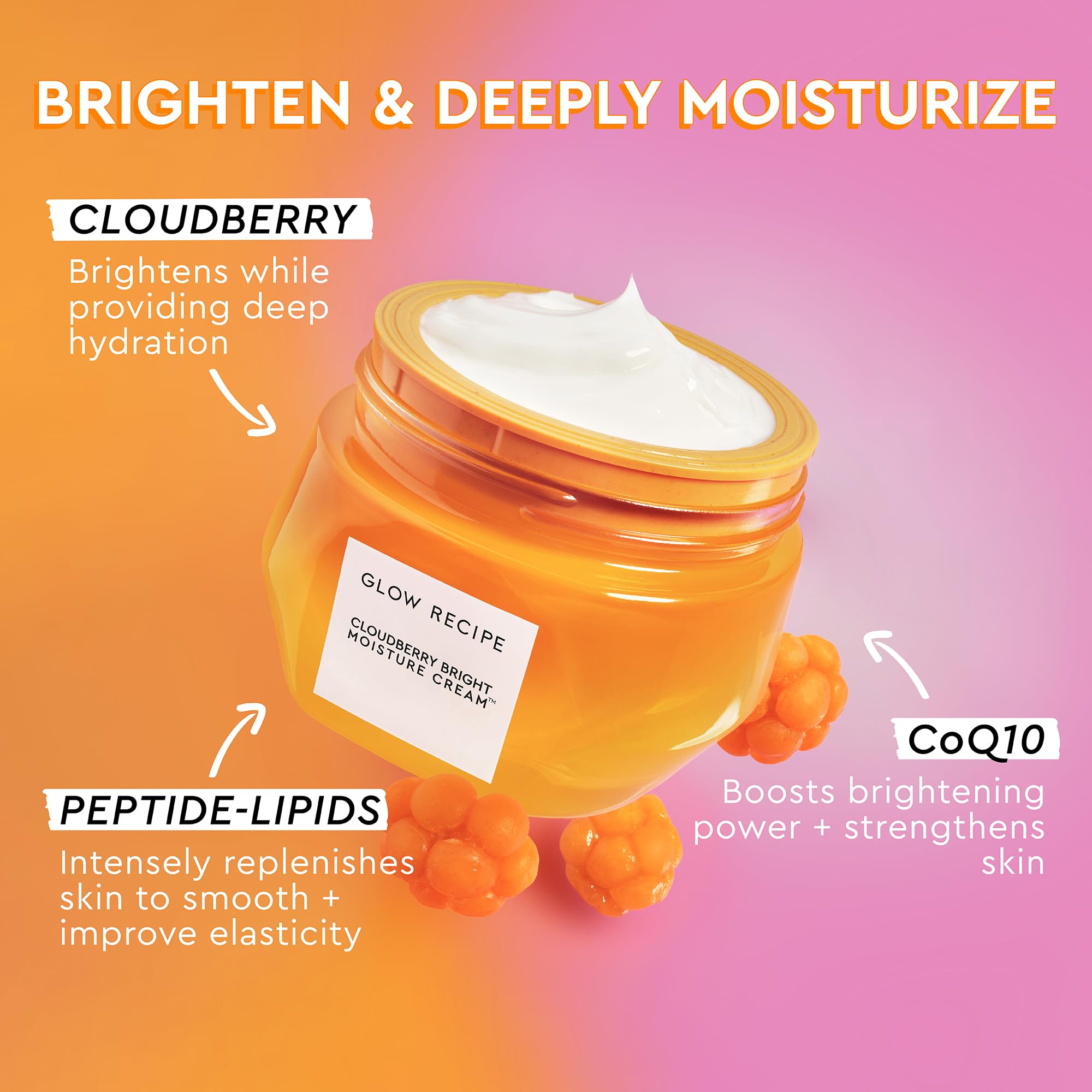 Cream texture swirl from Glow Recipe Cloudberry for a smooth, non-greasy feel
