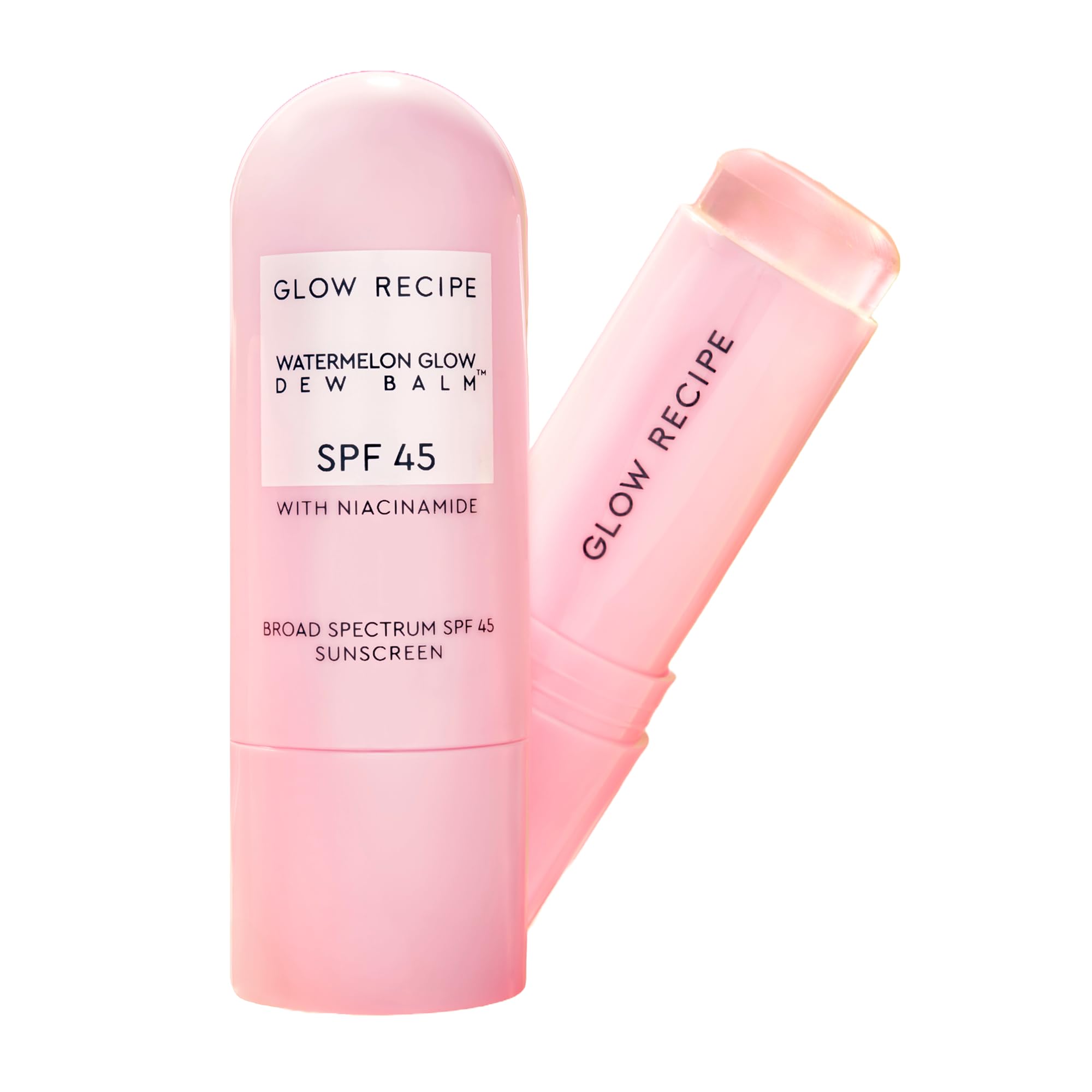 Glow Recipe face sunscreen stick SPF 45 in travel size for easy touch-ups on the go.