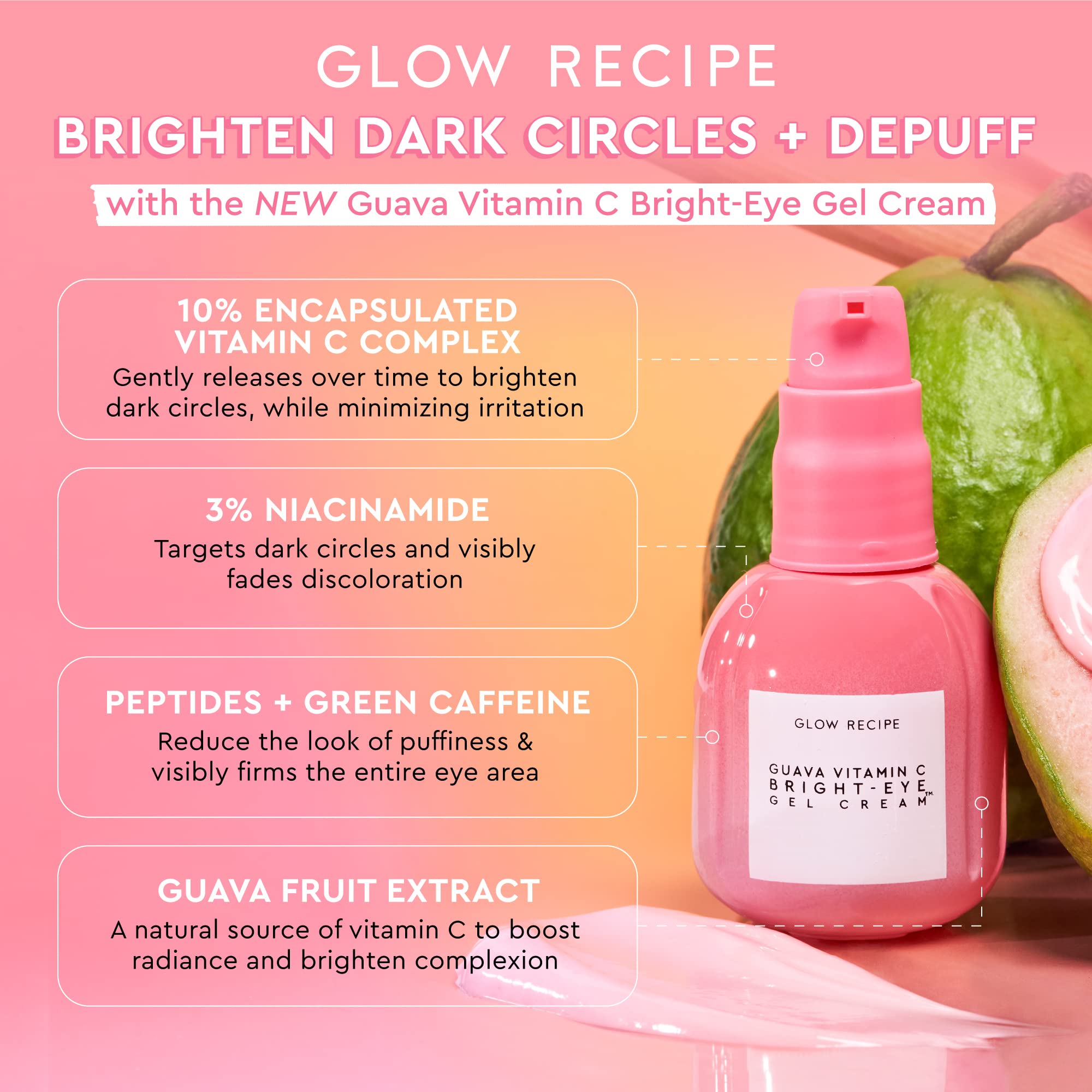 Glow Recipe Guava Eye Gel pump enables easy, precise morning application.