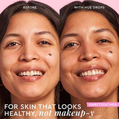 Glow Recipe Hue Drops face-application delivers a natural glow with lightweight feel.