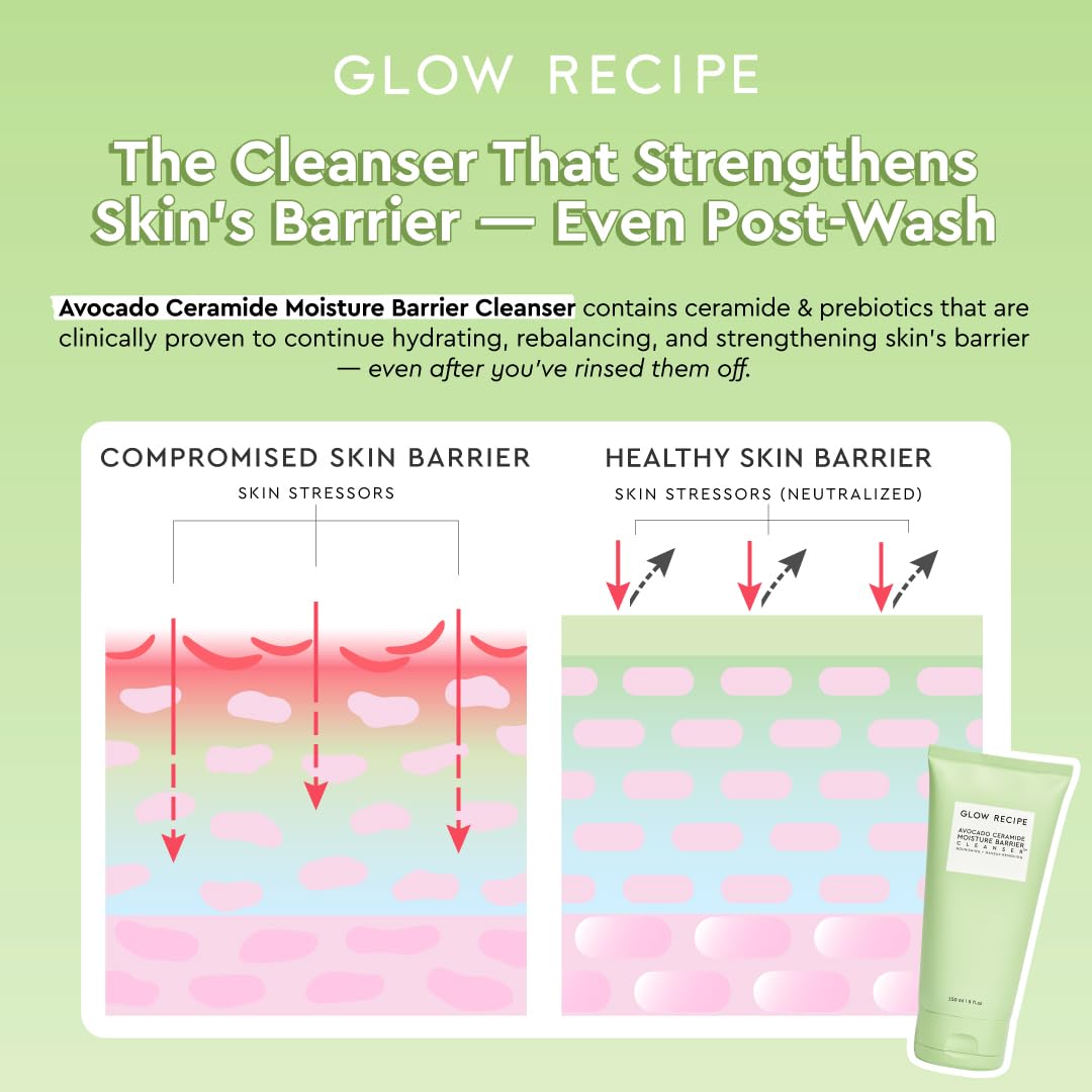 Glow Recipe Hyaluronic Acid Colloidal Oatmeal close-up showing hydration-supporting particles.