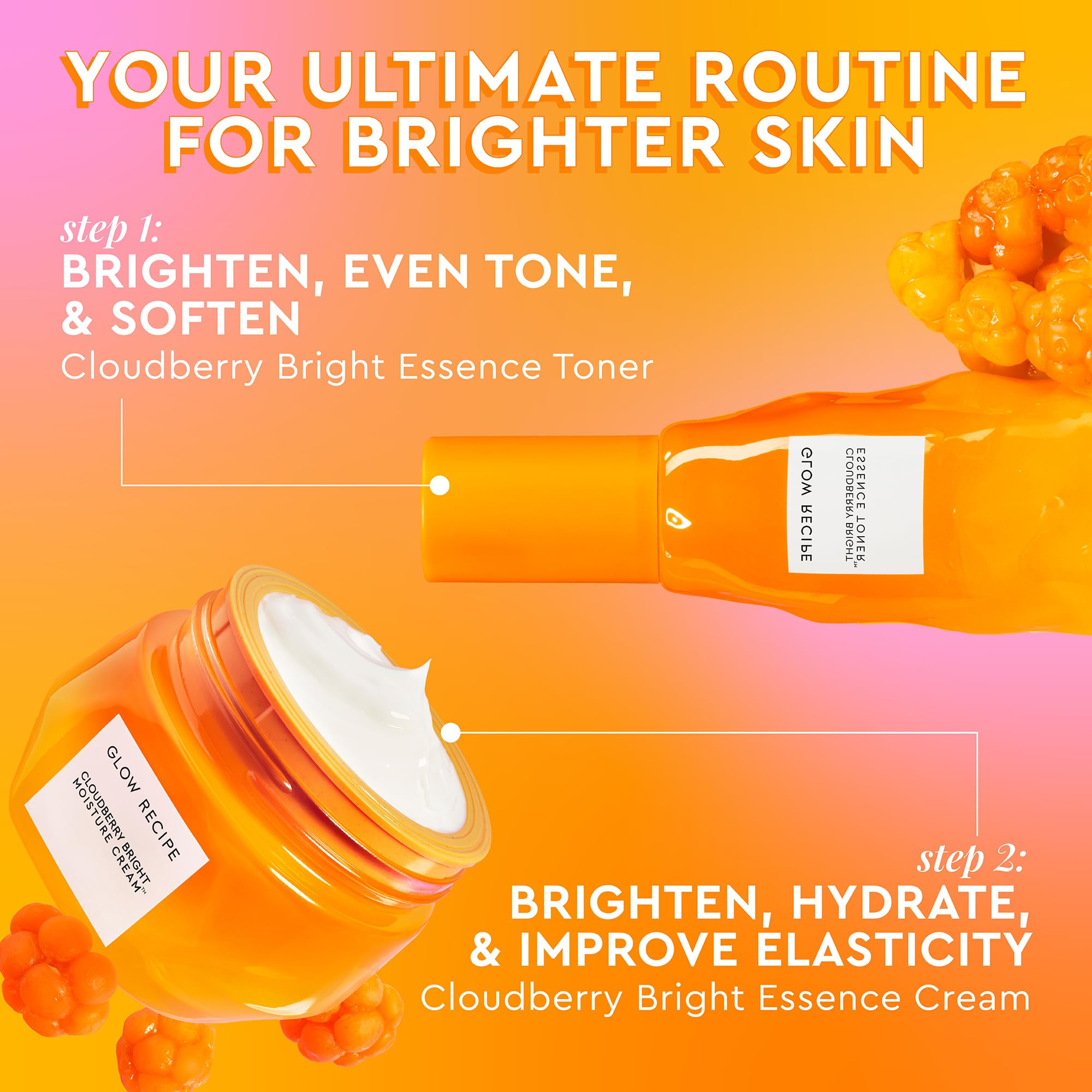 Morning skincare application of Glow Recipe Cloudberry Cream