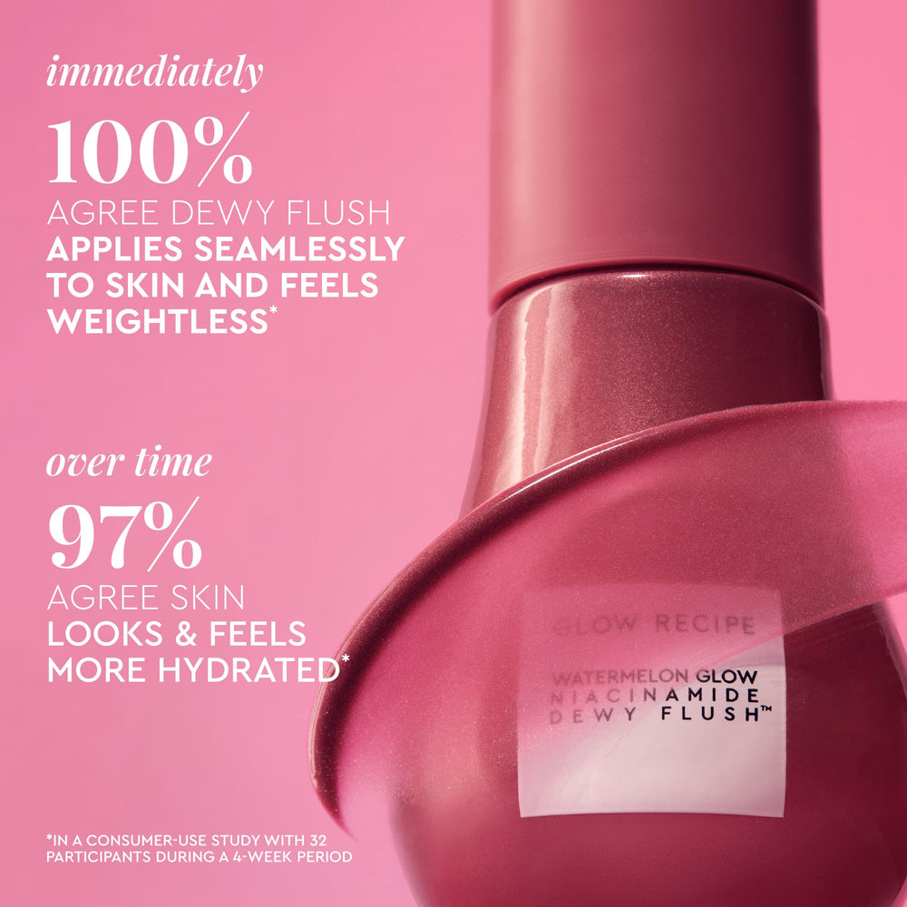 Glow Recipe Niacinamide Dewy Flush buildable tint on cheeks for natural flush