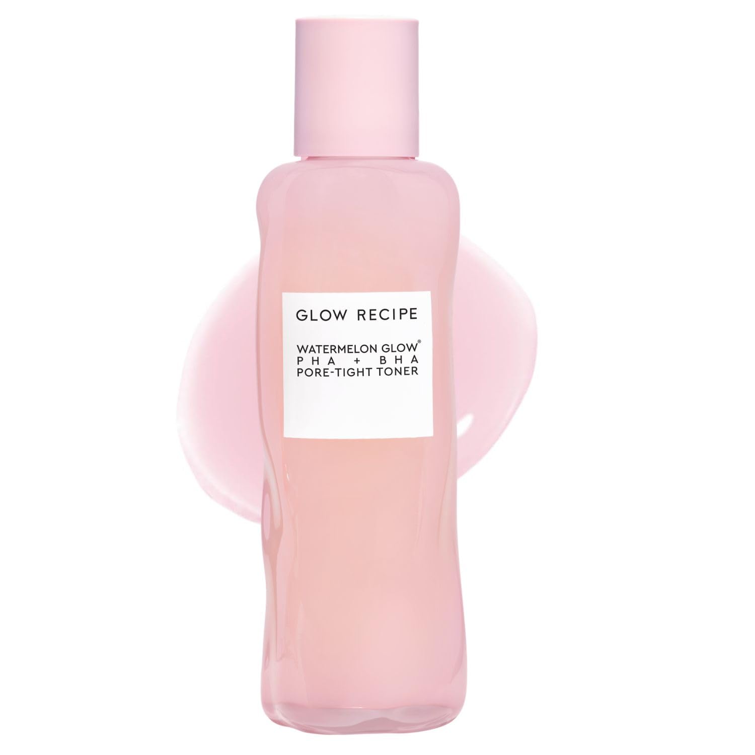 Glow Recipe PHA + BHA toner bottle close-up for smooth, hydrated skin.
