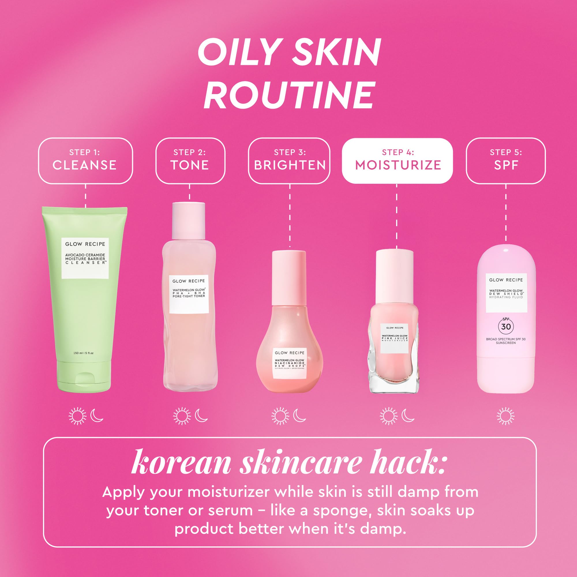 Glow Recipe Pink Juice Water Gel brillo sutil en piel