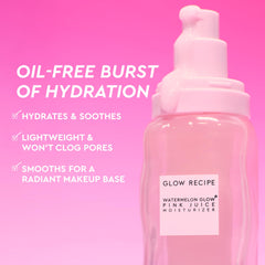 Glow Recipe Pink Juice Water Gel texture closeup shows lightweight, non-greasy formula.