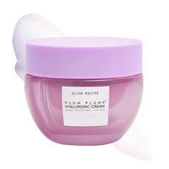 Glow Recipe Plum Plump jar front view showcases refillable design for reduced waste.