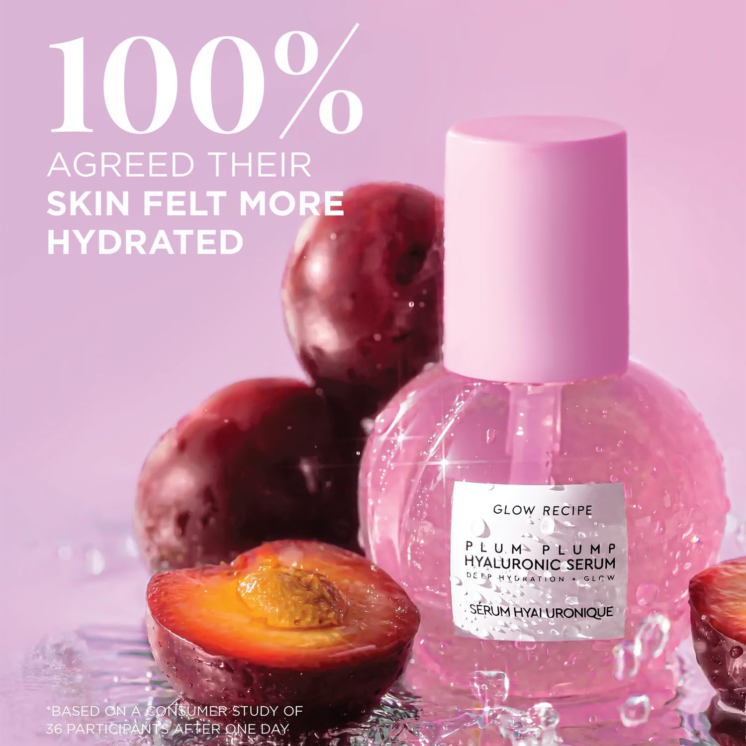 Glow Recipe Plum Plump Serum pump action enables easy, controlled application