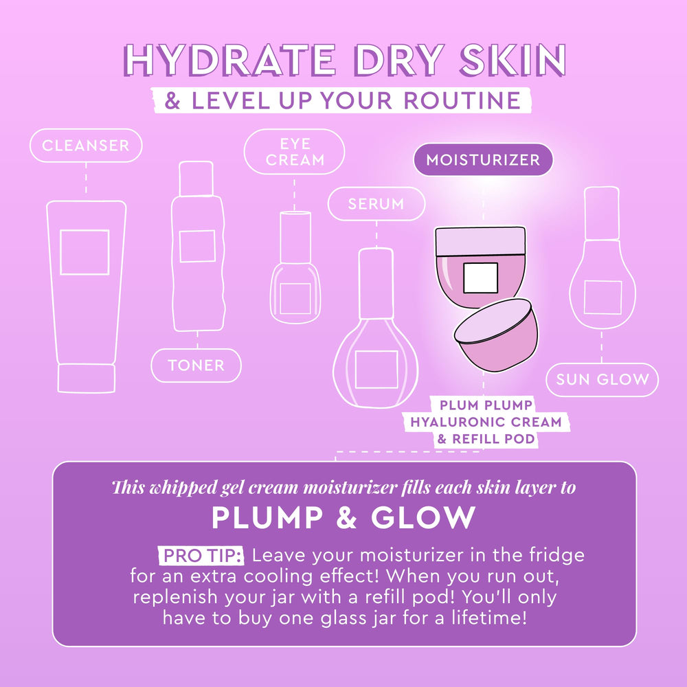 Glow Recipe Plum Plump with polyglutamic peptides providing long-lasting hydration