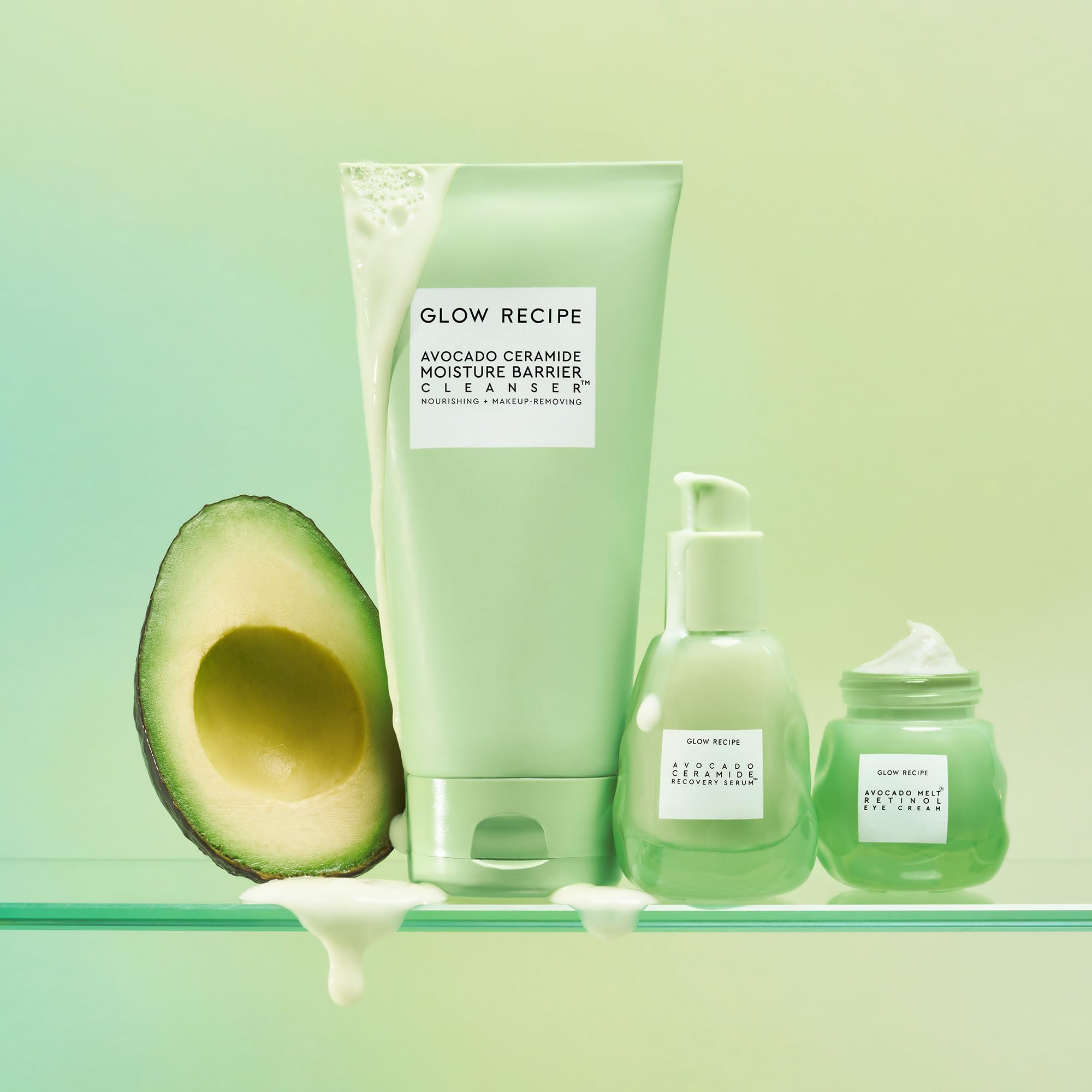 Glow Recipe Sensitive skin balance shown with calming, gentle cleansing.
