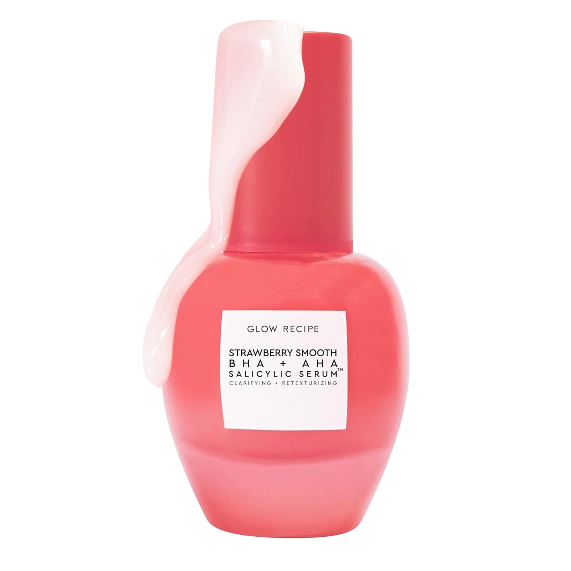 Glow Recipe Strawberry Smoothing Serum bottle for daily exfoliation and hydration