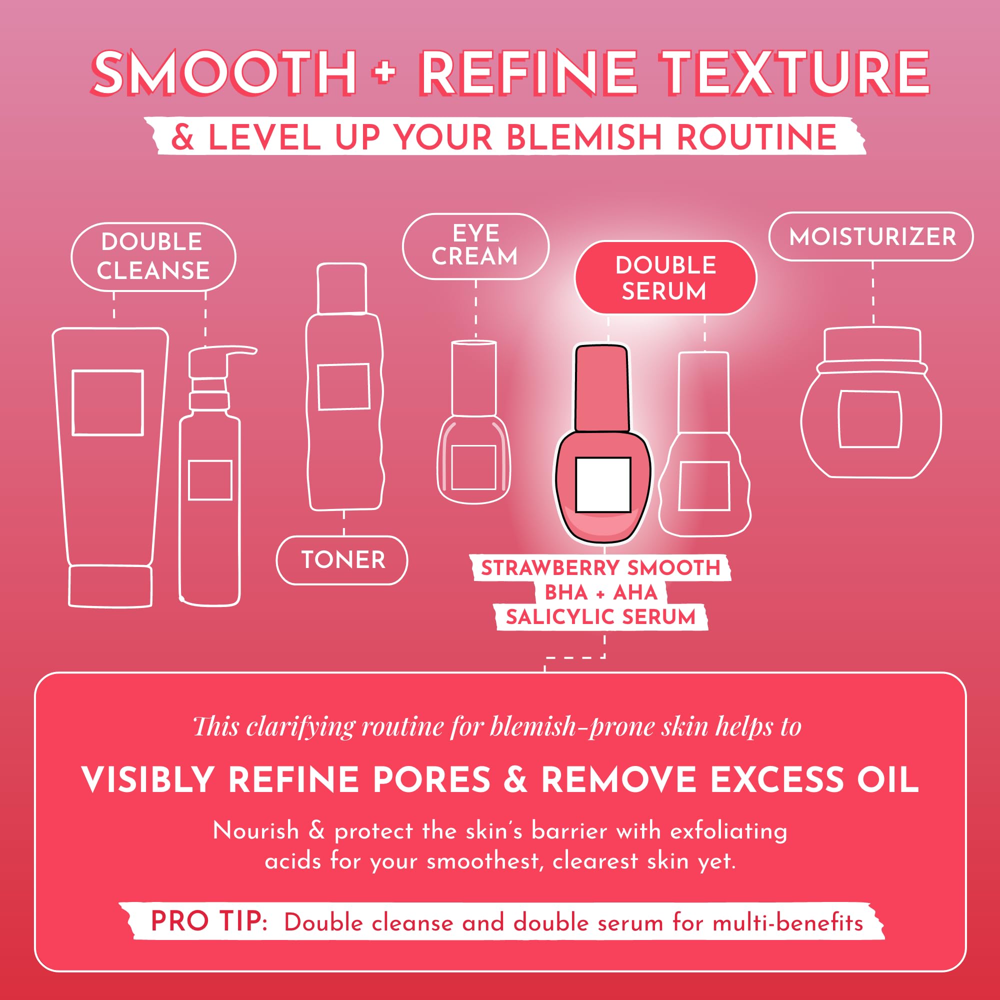 Glow Recipe Strawberry Smoothing Serum close-up showing pore-minimizing formula