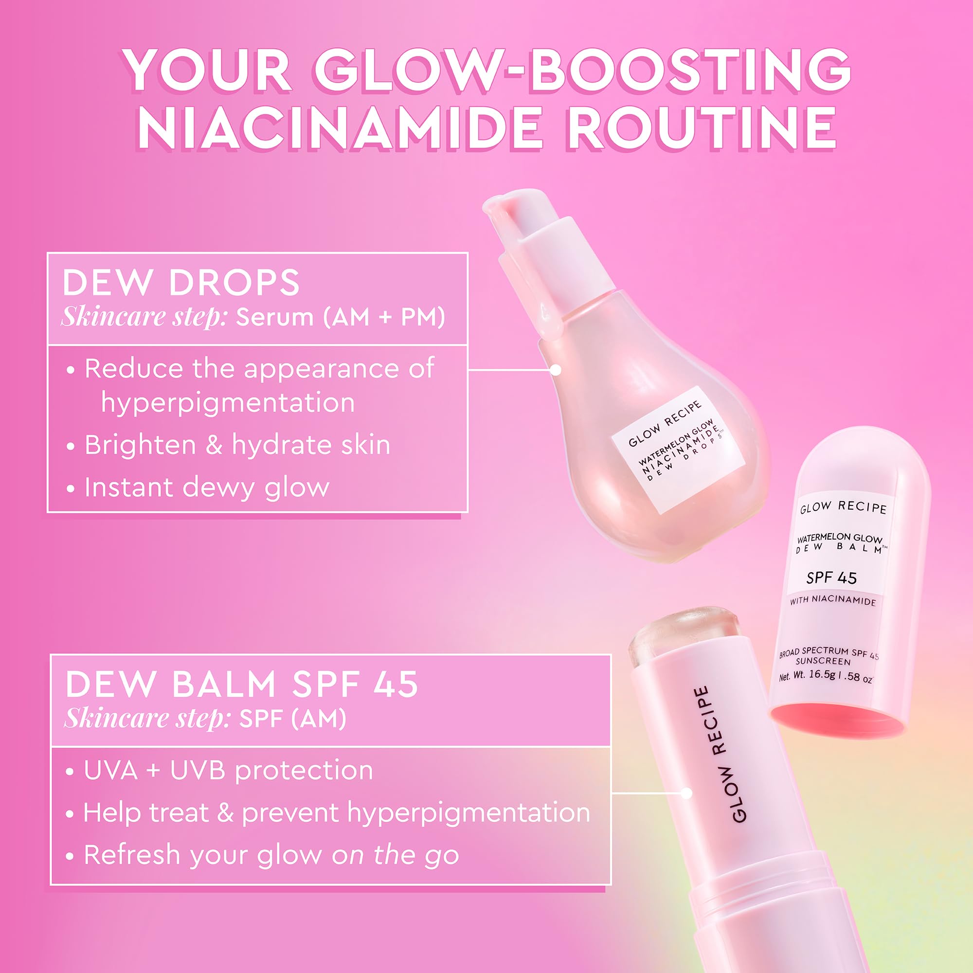 Translucent, no white cast finish of Glow Recipe sunscreen on multiple skin tones.